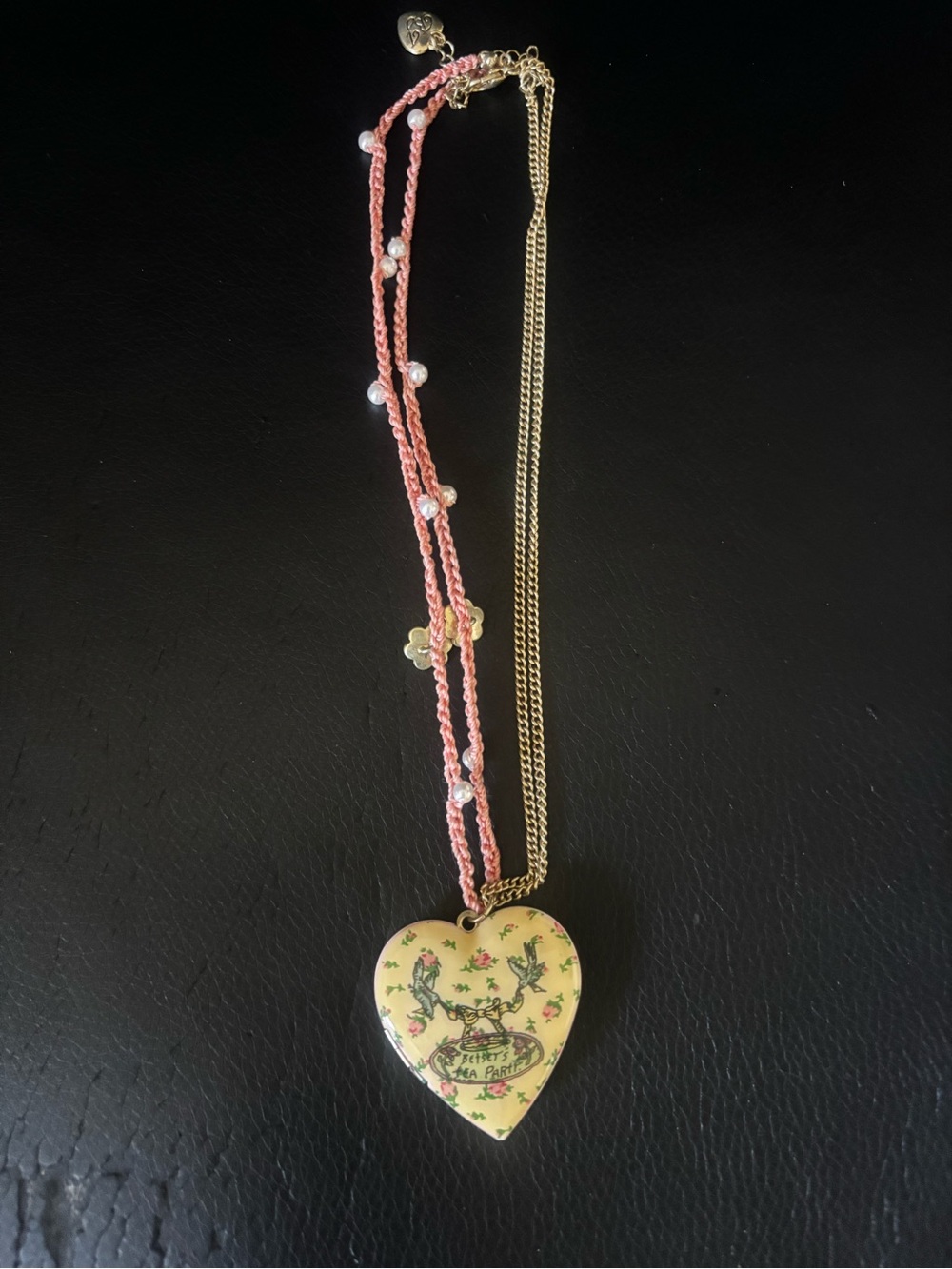 Betsy Johnson Heart Locket Necklace